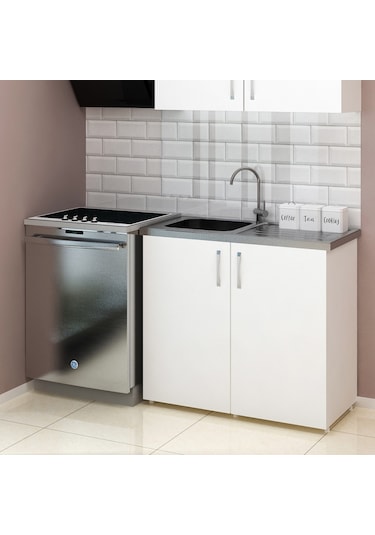 100 Cm Mini Evyeli Mutfak Alt Modül- Hazır Mutfak Dolabı