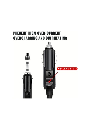 Xuweiwei 1ft 2pcs Sae Araç Şarj Kablosu 16awg Sigortalı Led Uzantı Kablosu