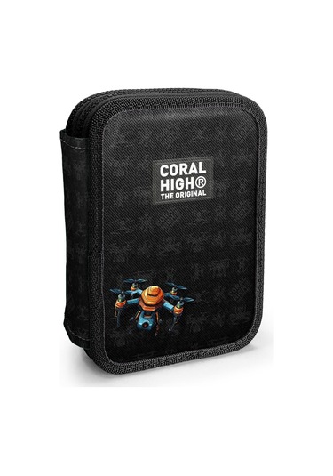 Coral High Erkek Çocuk Organizer Kalemlik/kalem Çantası - Drone Pilotu Siyah Siyah