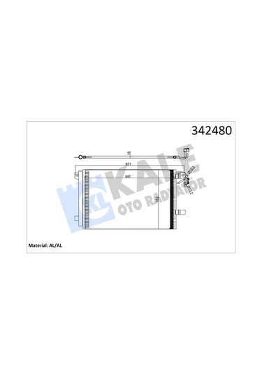 Kale 342480 Klima Kondenseri Vw Multıvan V-transporter T5 Box-bus Al-al 7e0820411b-7e0820411c-7e0820411d