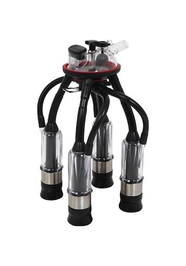 Melasty Süt Sağma Makinesi 240 Cc Sağım Demeti Şeffaf Kılıf/kutay Ø26 Uzun Meme Lastiği-kauçuk -2676