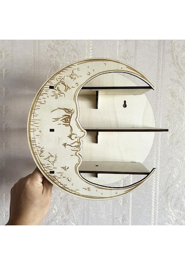 Mor Yeni Vitrin, Duvara Monte, Çok Renkli Depolama Rafı, Yatak Odası Depolama Rafı, Ahşap Ev Eşyaları