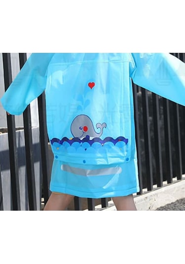 Hayvan Figürlü Kapüşonlu Unisex Çocuk Yağmurluk