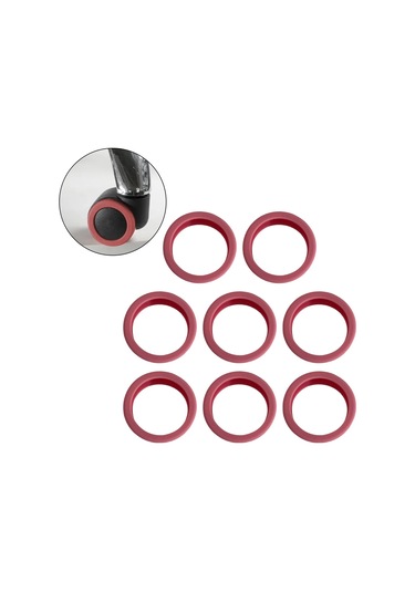 Homyl 8 Adet Bagaj Tekerlekleri Kapakları 2.09 '' Çap Pembe Pembe