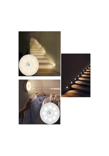 Cata CT-5180G Şarjlı Hareket Sensörlü Yapışkanlı Led Aydınlatma Gün Işığı 3 Adet