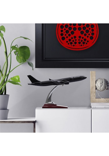 Zekupp - Maket Uçak - Airbus A330-300 1/200 - SİYAH ÖZEL TASARIM Model Uçak