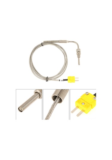 Yaozixa K Tipi Açık Uçlı Eğik Bıçaklı Termokuple - Hızlı Tepki, 0-1250 C Ölçüm Aralığı, 2m Kablo, Paslanmaz Çelik Prob 5mm Çap