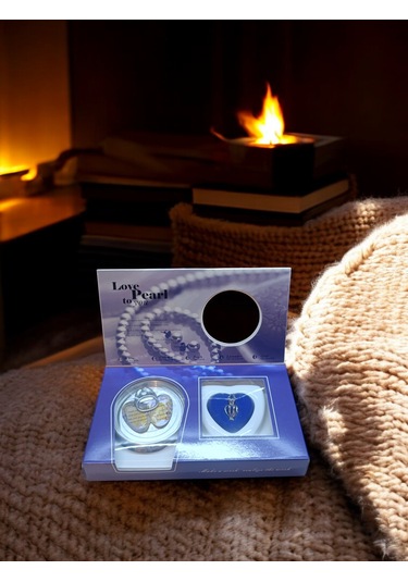 Love Pearl İstiridye İçinde Kutu Açılımı İnci Kolye Altın - Koyu Füme