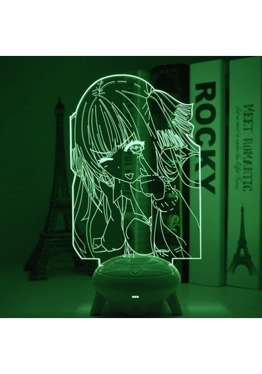 Wealthglow 3d Gece Işığı İllüzyon Çizgi Filmler Anime Özetin Özü Qonagf Siyah