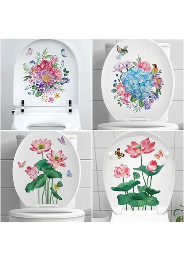 Hangfox Pvc Banyo Tuvalet Örtüsü Sticker, Su Geçirmez Ve Lekesiz, 20x30 Cm, Dekoratif Ve Yeniden Kullanılabilir, Turuncu Rengi Diğer