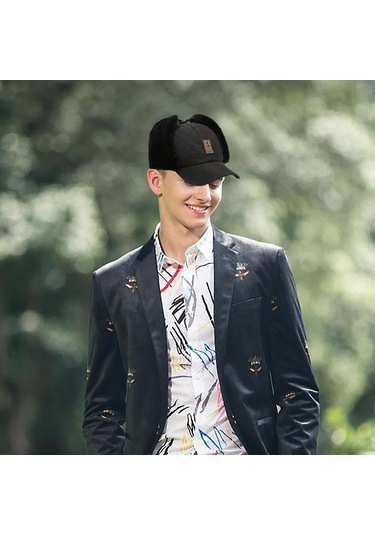 Sonbahar Ve Kış Kadife Maskeli Şapka 001