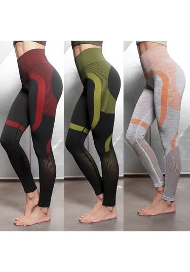 Wezone Kadınlar İçin Yüksek Bel Nefes Alabilen Baskılı Yoga Taytı, Koşu Ve Spor Giyim Yeşil