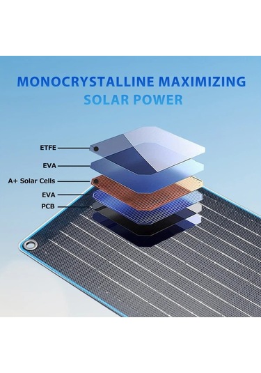 Honeybeeshop 10w 12v Güneş Enerjili Araba Pil Şarj Cihazı Taşınabilir Güneş Paneli Kiti Araba Motosiklet Tekne Rv Etfe Monokristal