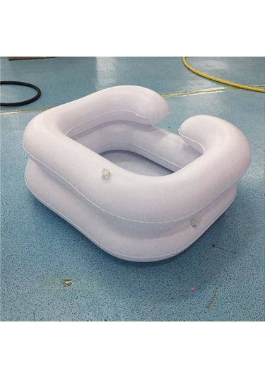 Srıwen 2020 Şişme Şampuan Havzası Küvet Engelliler İçin Taşınabilir Saç Yıkama Havzası Handikap Yatak Dinlenme Yardımı Yatalak Beyaz