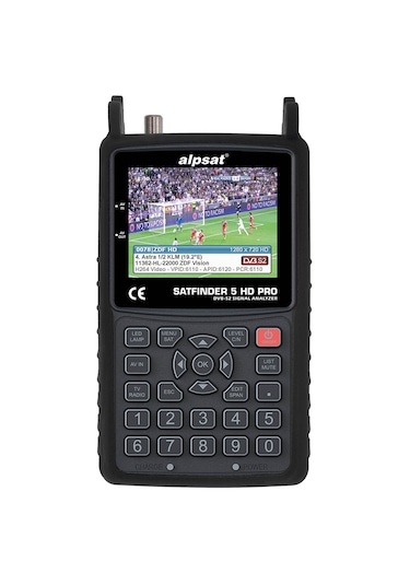 Alpsat Satfinder 5 Hd Pro - Profesyonel Uydu Bulucu Ve Ahd Kamera Tester