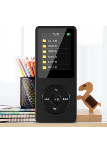 Vkemall Siyah Mini Bluetooth Spor Müzik Çalar 1.8 İnç Ekranlı Mp3/mp4 Oynatıcı, Kart Desteği, Bluetooth Ve Ses Çıkışı, Öğrencilere Uygun - Ana Ünite + Veri Kablosu + Kulaklık + Paket