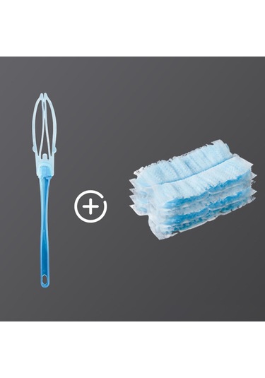 Homyl Duster Yedekler Pratik Elektrostatik Panjur Mobilya Saplı Mavi