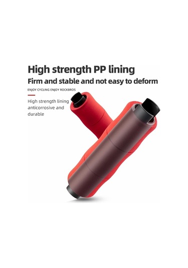 Rockbros 40720005001 1 Çift Bambu Ortak Gidon Sapları, Toz Fişli Eva Sünger Bisiklet Kolu Kapağı - Siyah