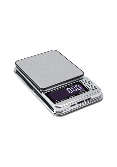 Yüksek Hassasiyetli Terazi, 1000gx0.01g Dijital Lcd Paslanmaz Usb Şarj Gümüş