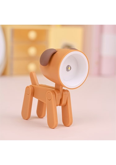 Yystore Gece Lambası Mini Masa Lambası Ktx-990140 Karikatür Evcil Hayvan Şekli Turuncu