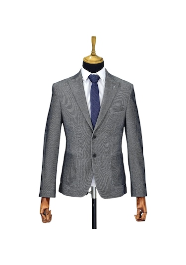 Erkek Tek Spor Ceket Çift Yırtmaçlı Bgl-st04512 Lacivert