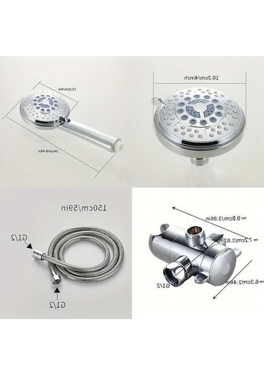 Fastbuy Dream011 Simli Takım Elbise Duş Başlığı Hortum Seti 3 Su Modu Banyo Aksesuarları Duş Ayırıcı Diğer