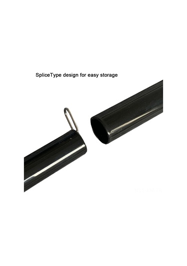 Ximistore9 Siyah Teleskopik Çadır/gönüllü Çadır Direği, 16mm Çap, 1.5m 3 Bölüm , Dayanıklı Demir, Dış Mekan Rüzgarına Dayanıklı Çok Renkli