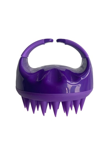 Land Of Myth Lom1401 Yumuşak Silikon Dişli Saç Derisi Masaj Fırçası Mor