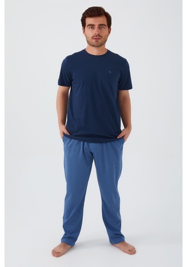 Arnetta 2539 Kısa Kol Erkek Pijama Takım Lacivert