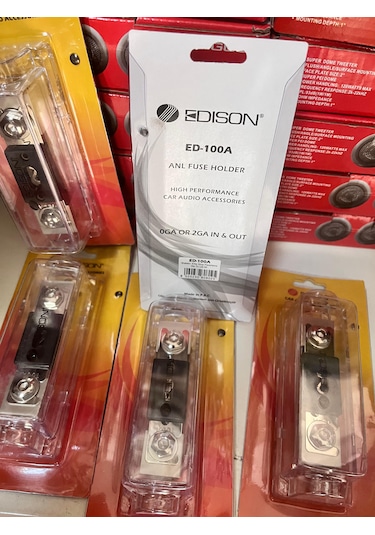 Edison 100 Amper Oto Amfi Sigortası 1 Giriş 1 Çıkış Sigorta Anfi New