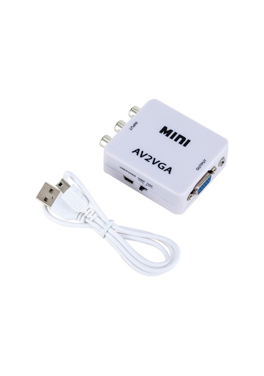 Samdoo Av'den Vga'ya Mini Video Dönüştürücü - Rca Girişli Hd Dönüşüm Kutusu
