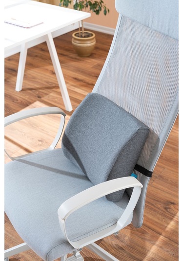 Ortopedik Sünger Bel Yastığı Ofis Araba Koltuk Yastığı Bel Destek Minderi 35x34x12 Cm