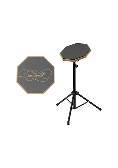 Bateri Davul Drum Pratik Pedi Pad Seti Standlı Baget Tekli Set