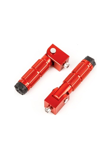 Tenfowee M3 Küçük Maymun Elektrikli Bisiklet İçin Katlanır Alüminyum Ayak Pedalları Kaymaz Tasarım, 8mm Uyumlu, Kırmızı