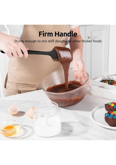 Chenkestoreone 4 Adet Mor Yüksek Isıya Dayanıklı Silikon Spatula Seti: Yapışmaz Pişirme Ekipmanları İçin Esnek Mutfak Karıştırma Ve Pişirme Aparatı Mor