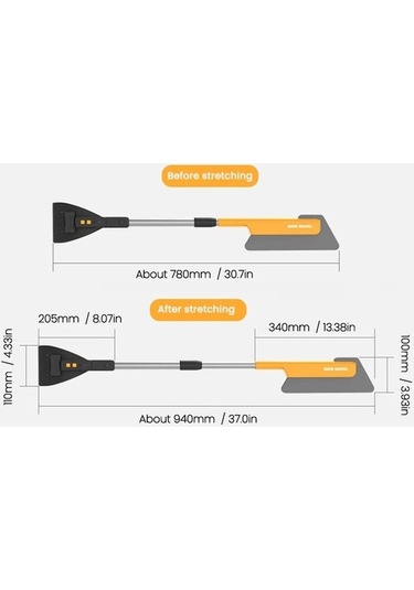 Wondernest Teleskopik Kar Küreği Kazıyıcı, Cam Buz Fonksiyonlu Araba Oda 0