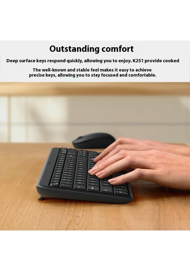 Logitech K251 Kâşığız Bluetooth Klavye, İş Laptopu Ofis Kullanımı Beyaz