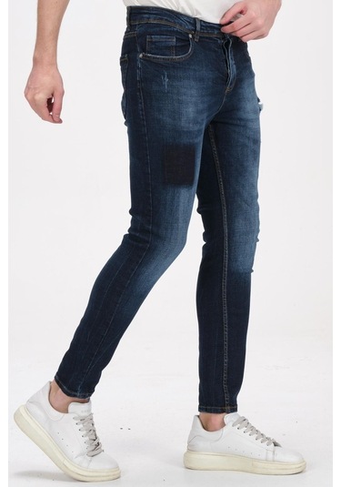 Taş Yıkamalı Erkek Dar Kesim Kot Pantolon