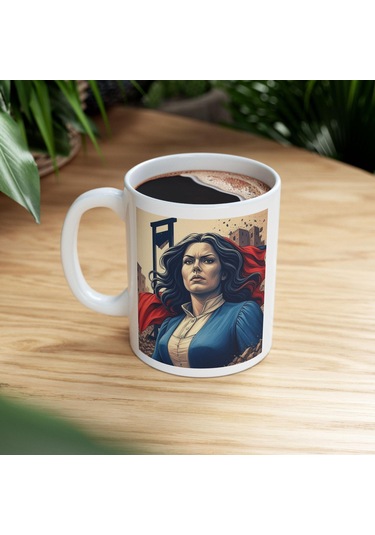 Fransız Devrimi Kupa Bardak Marie Antoinette Temalı Sanatsal Hediyelik Bardak Beyaz