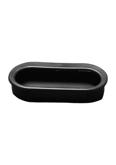 Plastik Oval Gömme Kulp Siyah 35x70