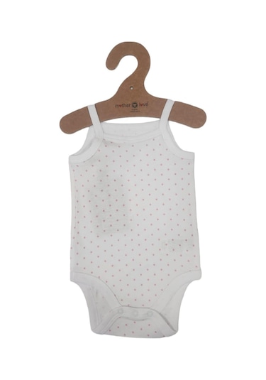 Mother Love Body İp Askılı Puantiye-11190 Beyaz