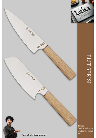 Elite Serisi Mutfak Bıçak Seti 2 Li Et Sebze Şef Bıçak Mft-1276