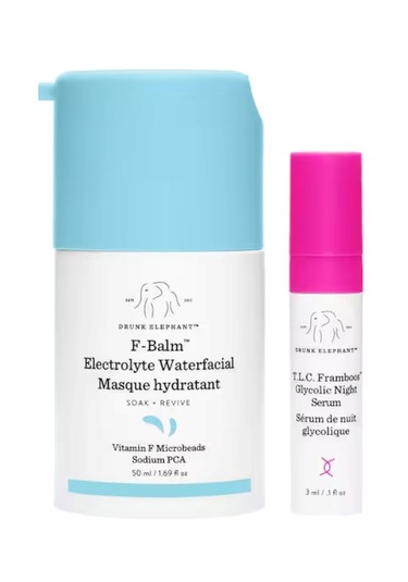 Drunk Elephant F-Balm Electrolyte Waterfacial Yüz Maskesi 50 ML + Night Serum 3 ML