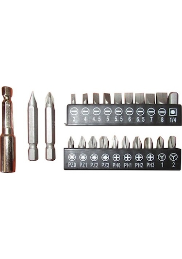 Attlas ATB 4.8 V 25 Parça Metal Kutulu Şarjlı Tornavida Seti
