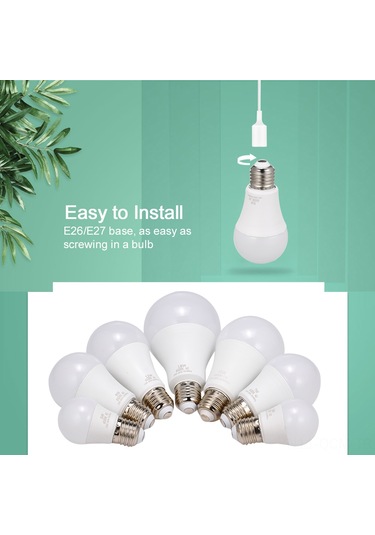 Qingmipy Yüksek Parlaklıklı 12w Led Ampul, 6500k Soğuk Beyaz Işık, E26/e27 Duylu, 15 Adet Led Çip İçerir