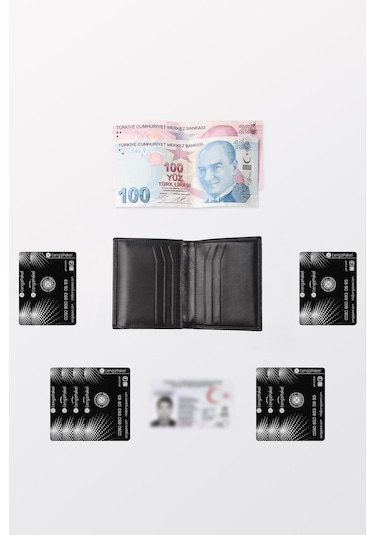 Cengiz Pakel Hakiki Deri Erkek Cüzdan Siyah-13697t - Siyah