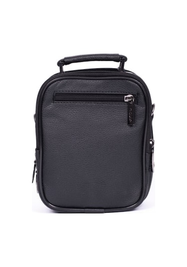 Moda Çanta Erkek Siyah Suni Deri Askılı Çanta Moda Bu-43