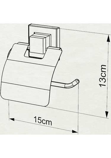 Teknotel Easyfıx Yapıskanlı Kapaklı Wc Kağıtlık Mat Siyah Ef238