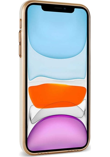 iPhone Uyumlu 11 Kilif Kartlikli Köseli Altin Model Kapak 561060756