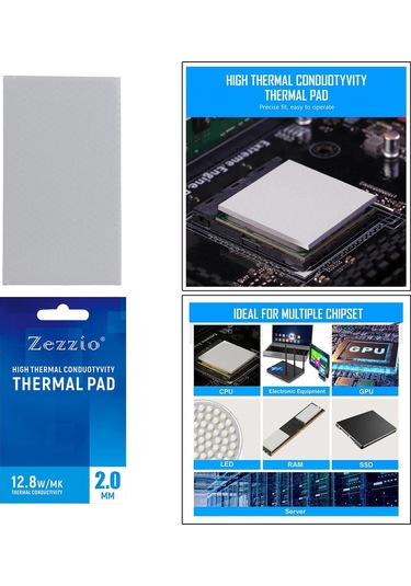 Suntek Silikon Termal Ped 12.8 W/mk Isı Direnci Pc Için 2.0mm